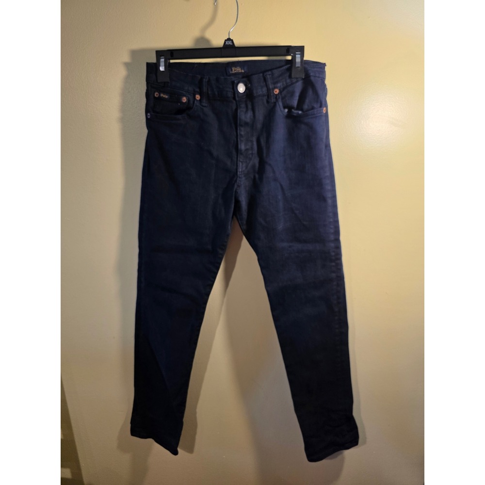 Polo Ralph Lauren Boys Dark Indigo Slim Fit Jeans Size 18 Cotton Blend Stretch
